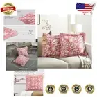 Boho Flourish Ruffle Pillow Covers - 20 Inch Cotton Cushions for Indoor/Outdoor