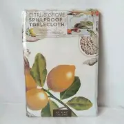 Benson Mills Tablecloth Citrus Grove Oblong 52x70 Spill Proof Washable New