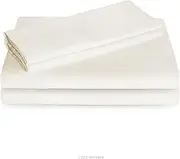 Linenspa 600 Thread Count Ultra Soft, Deep Pocket Cotton Blend Sheet Set - Full - Ivory