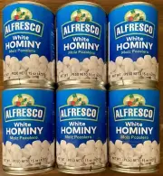 Lot of 6 Cans: Alfresco White Hominy, Maiz Pozolero, 15oz Ea