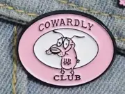 Courage the Cowardly Dog enamel pin - funny cartoon - FREE SHIPPING