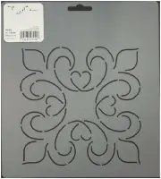 Quilting Stencil Heart Block Quilt Pattern Classic Scroll Motif Design Templates
