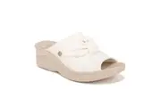 Bzees Smile Wedge - White Fabric