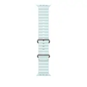 42mm/41mm/40mm/38mm - Mint Blue Silicone Ripple Strap for Apple Watch , Compatible with Series 10/9/8/7/6/SE/5/4/3/2/1 [WTAGEN0166]
