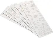 minkissy 6pcs Halloween Manicure Kit Nail Art Plates Stamping Stencils for Fingernails Toenails Diy Nail Stamping Set