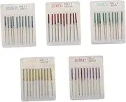OHPHCALL Versatile Stretch Fabric Needles 50pcs Sewing Machine Needles Embroidery Denim Case