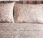William Morris ORIGINAL WILLOW Plaster Pink KING Cotton Percale Sheet Set NEW