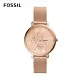 【FOSSIL 官方旗艦館】Jacqueline Multifunction 經典玫瑰金指針女錶 玫瑰金米蘭帶錶帶 手錶 38MM ES5098