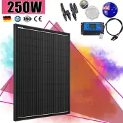 250W 12V Solar Panel Kit Generator Camping Power Battery Charger Mono Regulator