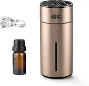 [YUENTOEN] Essential Oil Diffuser, 300ml Dual Nozzle Humidifier, Rechargeable Smart Car Diffuser with Colorful Lights for Car Home Office Bedroom(No Perfume Included)