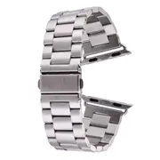 For Apple Watch Series 3,42-mm Case Butterfly Stainless Steel Watch Band,Silver
