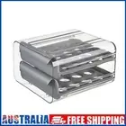 # Egg Storage Box Double-Layer Drawer Type 32 Grid Egg Holder for Fridge(Gray)