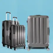 Slimbridge 20"24"28" 3PC Luggage Sets Suitcase Set Travel Carry On TSA Case Grey