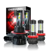 Para For Ford Flex 2009-2018 faro LED blanco Hi/Lo + Combo de luz antiniebla (for: Ford)