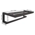 New (Black 60cm)Bath Shelves Bathroom Towel Rack Space Aluminum Towel Shelf