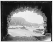 Photo:[Lake Mohonk Mountain House, N.Y., Sky Top from under porte cochere]