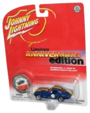 Johnny Lightning Limited Anniversary (2004) Blue Corvette Grand Sport Toy Car 11
