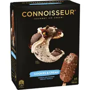 Connoisseur Cookies & Cream Ice Cream Sticks 4 Pack