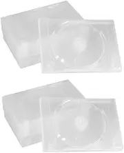 Yardenfun 12Pcs CD DVD Storage Case Organizer with Clear Tray Box for Home Car Cinema Holds Double and Single Discs from Scratches and Damage