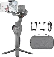 5 3-Axis Stabilizer Gimbal Stabilizer with LCD Screen for Smartphone 450g/0.99lbs Payload Anti-Shaking Support BT Connection App Control Tripod Stand Compatible with