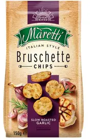 2 x Maretti Slow Roasted Garlic Bruschetta Chips 150g