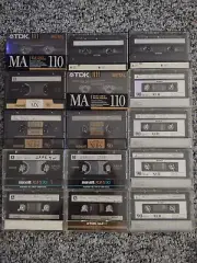 Maxell XLII-S - TDK MA - TDK SAX cassette tape lot with case.