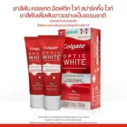 Pack of 2 * 100G. COLGATE OPTIC WHITE SPARKLING WHITE TOOTHPASTE