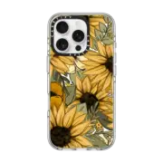 iPhone 16 Pro Clear Case MagSafe Compatible Sunflowers by KT's Canvases