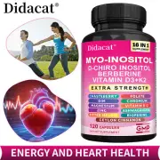 Didacat Myo Inositol & D-Chiro Inositol for Women 750mg, 120 Capsules