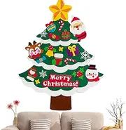 Felt Christmas Decorations for Kids,Kids Detachable Christmas Toy Felt Christmas Tree Set - Craft Kits Stocking Christmas Decor for Door & Christmas