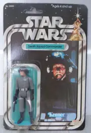 Vintage Star Wars Kenner SW Death Squad Commander Figure Carded 21 Back
