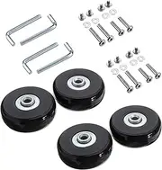 [MagiDeal] 4 pieces set Luggage Suitcase Wheels Rubber Repair Universal with Wrenches Replacement