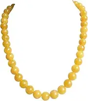 [Generic] "6/8/10MM Beeswax - Yellow Calcite Beaded Choker For Women