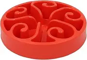Pet Dog Food Bowls Puppy Slow Down Eating Feeder Dish Bowl Healthy Feeding Maze Bowls Prevent Obesity Pet Dogs Supplies (Color : Red)