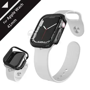 威力家 刀鋒Edge系列 Apple Watch Series 9/8/7 (41mm) 鋁合金雙料保護殼 保護邊框-黑