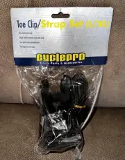 New Cyclepro Toe Clips W/straps L/XL