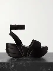 [PUCCI] PUCCI - Satin Platform Sandals - Black - IT38 IT 38 Black