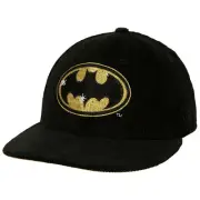 Batman 1989 Logo Corduroy Low Profile New Era 59Fifty Fitted Hat Black