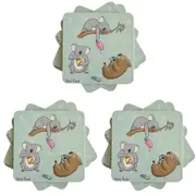 3x Urban RT Animals Cork MDF Coasters 10cm Kitchen Decor Tableware/Dinnerware
