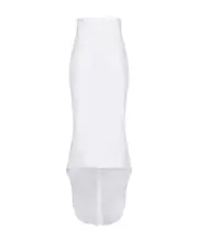 Prada High-Low Hem Cut Midi Skirt IT40,IT42,IT38 white
