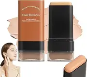 2025 Korean Hydrating Lightweight Foundation Stick with Built-In Brush, Flawless Eraser Foundation Stick, Full Coverage & Waterproof Longwear Makeup for Natural Skin Tone (04#)