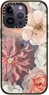 CASETiFY Impact iPhone 14 Pro Max Case [4X Military Grade Drop Tested / 8.2ft Drop Protection] - Pretty Blush - Glossy Black