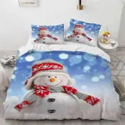 v133 Bed Sheets Cat Merry Christmas Santa Claus Bedding Set,Duvet Cover Bed Set Quilt Cover Pillowcase,King Queen Twin Size Boys Girls Adults 3-Piece