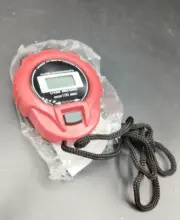 Sports Digital Stopwatch, 1/100 Seconds Accuracy, Date and Alarm, Red NEW