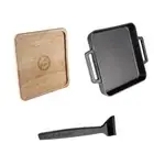 Blackstone Cast Iron Deep Dish Pizza Kit with Removable Handle and Wood Trivet