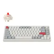 Keychron Q1 Max QMK/VIA Wireless RGB Custom Mechanical Shell White Keyboard Side Printed Keycaps - Red Switch [KBKCQ1MP1S]