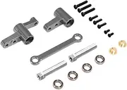 RC Car Steering Drive Components Metal Upgrade Spares Wearproof RC Car Upgrades Accessories for 1/14 Hyper Go 14209 14210, Gray