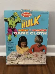 Avalon The Incredible Hulk Color 'n Recolor Game Cloth Avalon NIB 1979