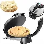 Electric Chapati Maker,1800W Roti Maker Tortilla Press Machine,Non-Stick Automatic Adjustable Temperature Roti Maker Machine,with 10'' Cooking Plate Double-Sided Heating