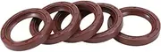 X AUTOHAUX Universal Oil Seal TC Double Lip W Steel Spring Seal Ring Rotary Shaft Seal 35x46x7mm High Pressure Fluorine Rubber Brown 5 Pcs
